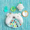 imageBright Starts Tummy Time Prop ampamp Play Baby Activity Mat with Support Pillow ampamp Taggies  Polar Bear 35 x 295 in Newborn and upPolar Bear
