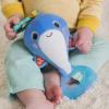 imageBright Starts Whalearoo Pull ampamp Shake Activity Toy with Pull String Stuffed Animal for Baby Newborn and up Multicolor