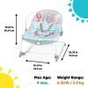 imageBright Starts Wild Vibes Infant to Toddler Rocker with Vibrations Unisex Newborn Rosy Rainbow