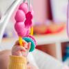 imageBright Starts Wild Vibes Infant to Toddler Rocker with Vibrations Unisex Newborn Rosy Rainbow