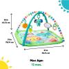 imageBright Starts Wild Wiggles Baby Activity Gym ampamp Play Mat with FoldingToy bar Newborn and up  Green 185 x 291 x 291Green Wild Wiggles