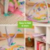 imageBright Starts Wild Wiggles Baby Activity Gym ampamp Play Mat with FoldingToy bar Newborn and up  Green 185 x 291 x 291Pink Wild Wiggles