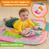 imageBright Starts Wild Wiggles Baby Activity Gym ampamp Play Mat with FoldingToy bar Newborn and up  Green 185 x 291 x 291Pink Wild Wiggles