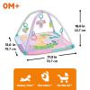 imageBright Starts Wild Wiggles Baby Activity Gym ampamp Play Mat with FoldingToy bar Newborn and up  Green 185 x 291 x 291Pink Wild Wiggles
