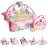 imageBright Starts 5in1 Your Way Ball Play Baby Activity Play Gym ampamp Ball Pit Includes 7 Toys Newborn to Toddler  Rainbow Tropics PinkRainbow Tropics