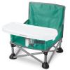 imageBright Starts Disney Mickey Mouse Pop N Sit Portable Booster IndoorOutdoor Use Floor Seat with Feeding Tray Blue 6 Mos  3 YrsTeal  Gray