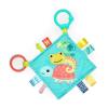 imageBright Starts Fuzzy Feelies Soothing Plush Security Blanket with Taggies Clips to Carriers and Strollers Newborn and up