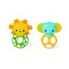 imageBright Starts Oball Easy Grasp Classic Ball BPAFree Infant Toy in Red Yellow Green Blue Age Newborn and up 4 InchesYellowBlue 2pack