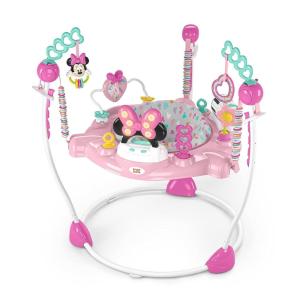 imageBright Starts Disney Baby Minnie Mouse Forever Besties Baby Activity Center Jumper with 10 Toys Lights ampamp Sounds 360Degree Seat 612 Months PinkMinnie Mouse Forever Besties