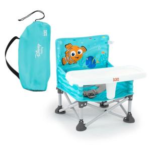 imageBright Starts Disney Mickey Mouse Pop N Sit Portable Booster IndoorOutdoor Use Floor Seat with Feeding Tray Blue 6 Mos  3 YrsNemo
