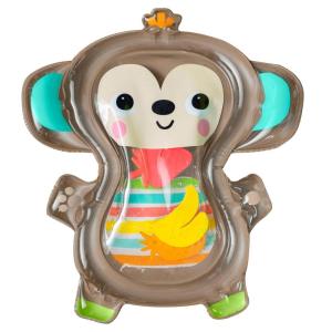 imageBright Starts Hungry Monkey Tummy Time Water Mat Baby Play Mat Inflatable Sensory Toy for Infants Age 06 MonthsHungry Monkey