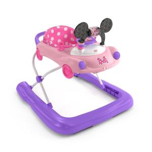 imageBright Starts JuneBerry WalkABout Baby Walker and Entertainer Removeable Floor Toy with Easy Fold Frame for Storage Ages 6 Months Minnie Mouse Go  Go Bows