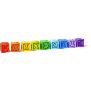 imageBright Starts KaledioCubes 9pk Stack ampamp Squeeze Blocks Baby Bath Toys  Play ampamp Learn with Colors Numbers ampamp Shapes Ages 3 Months MulticolorKalediocubes