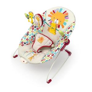 imageBright Starts Pink Paradise Portable Baby Bouncer with Vibrating Infant Seat and Toy Bar Max Weight 20 lbs Age 06 MonthsPlayful Pinwheels
