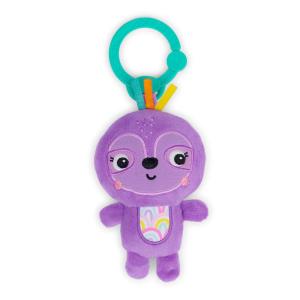 imageBright Starts Sloth Plush Playful Pals TakeAlong BPAFree Stroller Baby Toy Age NewbornPurple Sloth