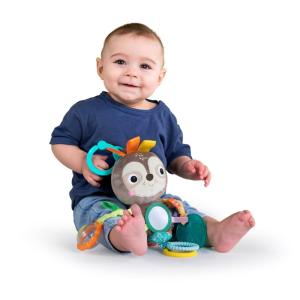 imageBright Starts Sloth Plush Playful Pals TakeAlong BPAFree Stroller Baby Toy Age NewbornSloth