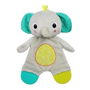 imageBright Starts Snuggle ampamp Teethe BPAfree Crinkle Teething Plush Baby Toy  Elephant1 Count Pack of 1