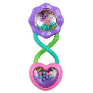 imageBright Starts Soothers ampamp Shakers 7pc Gift Set  BPAFree Baby Rattles Teethers and Stroller Toys Unisex NewbornRattle  Shake Pink