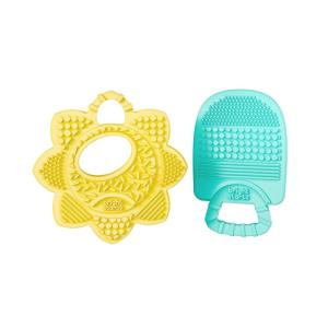 imageBright Starts Sunny Soothers 2pk MultiTextured Bpa Free Baby Teethers in Cute Sun ampamp Popsicle Shapes Ages 3 Months