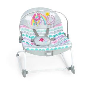 imageBright Starts Wild Vibes Infant to Toddler Rocker with Vibrations Unisex Newborn Rosy Rainbow