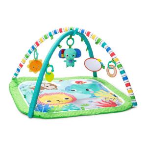 imageBright Starts Wild Wiggles Baby Activity Gym ampamp Play Mat with FoldingToy bar Newborn and up  Green 185 x 291 x 291Green Wild Wiggles