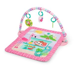imageBright Starts Wild Wiggles Baby Activity Gym ampamp Play Mat with FoldingToy bar Newborn and up  Green 185 x 291 x 291Pink Palms