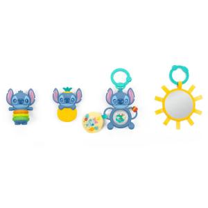 imageDisney Baby Stitch Tropical Teethe Rattle ampamp Teether by Bright Starts Pineapple Shaped Activity Teether Toy for Newborns and UpStitch Tropical Treasures Gift Set